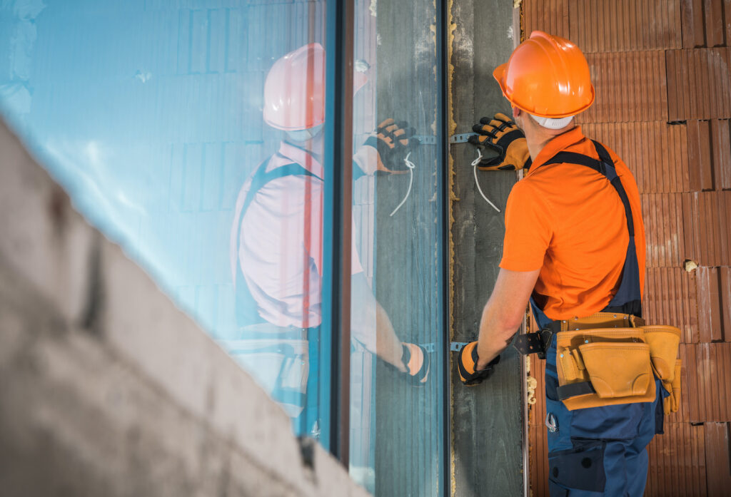 Man Working on Commercial Construction