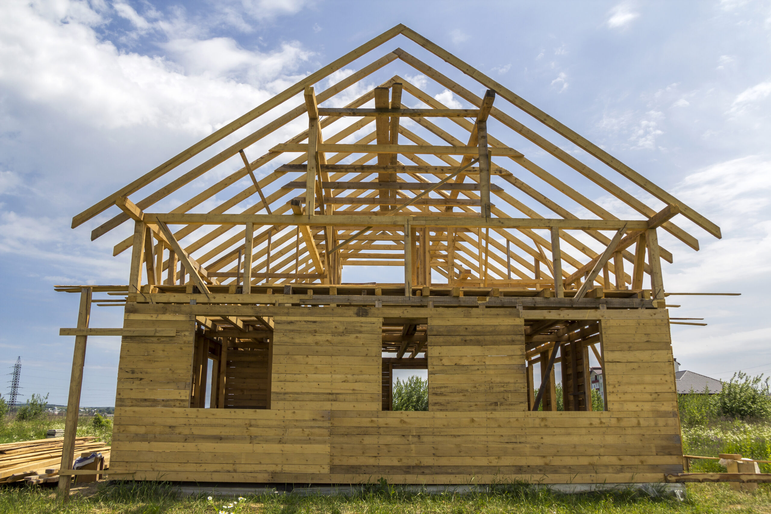 building a new home in a field